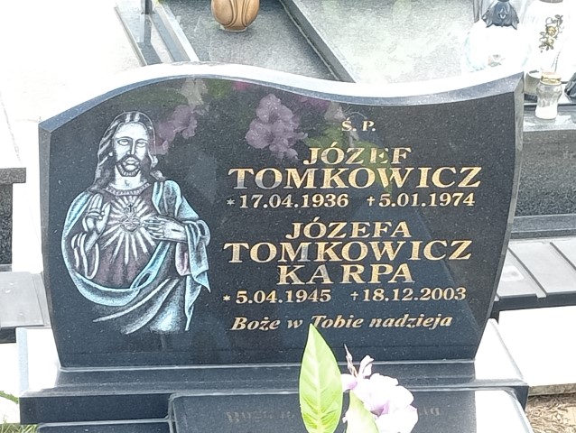 Józefa Tomkiewicz Karpa 1945 Iwonicz Zdrój - Grobonet - Wyszukiwarka osób pochowanych